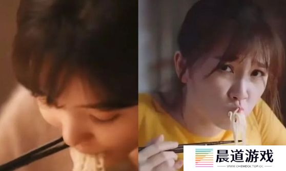 同样表演吃面条，28岁章若楠与29岁虞书欣对比，差距一下子就出来了